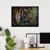 Sumatran Tiger Wildlife Big Cat-Lover Poster (Heimbüro)