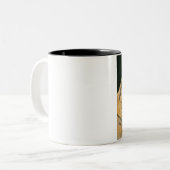 Sumatran Tiger Zweifarbige Tasse (Vorderseite Links)