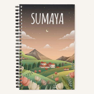 Sumayas Serene Valley Notebook 🌷 🏞️ Notizblock