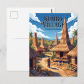 Sumba Insel Indonesien Postkarte (Vorne/Hinten)