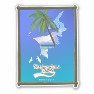 Sumba Insel Indonesien Reisekarte Aufkleber