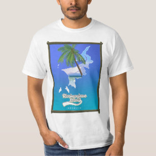 Sumba Insel Indonesien Reisekarte T-Shirt
