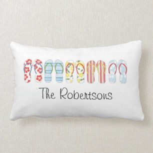 Sumer flip flop pillow lendenkissen