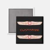 Sumerian Anunnaki Winged Sun Disk Magnet (Vorderseite/Rückseite)