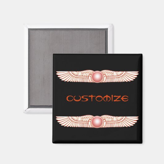 Sumerian Anunnaki Winged Sun Disk Magnet (Vorderseite/Rückseite)