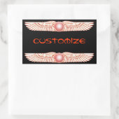 Sumerian Anunnaki Winged Sun Disk Rechteckiger Aufkleber (Tasche)