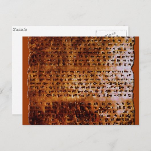 SUMERIAN CUNEIFORM SCHREIBEN Postkarte (Vorne/Hinten)