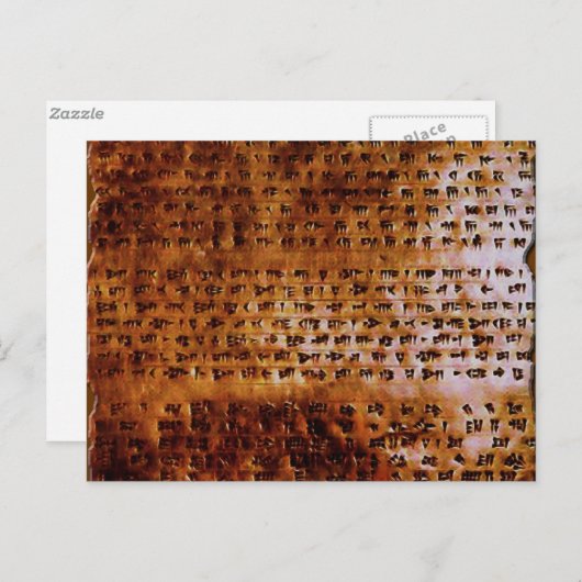 SUMERIAN CUNEIFORM SCHREIBEN Postkarte (Vorne/Hinten)