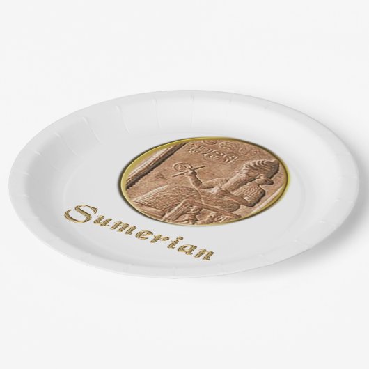 sumerisch pappteller (Schrägansicht)