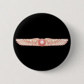 Sumerische Anunnaki Winged Sun-Scheibe Button (Vorderseite)