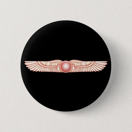 Sumerische Anunnaki Winged Sun-Scheibe Button (Vorderseite)