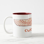 Sumerische Anunnaki Winged Sun-Scheibe Zweifarbige Tasse (Links)