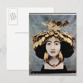 Sumerische Kopfbedeckung getragen von Queen Shub-a Postkarte (Vorne/Hinten)