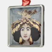 Sumerischer Kopfschmuck getragen durch Königin Silbernes Ornament (Links)