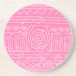 Sumerisches Mesopotamian-Muster rosa Getränkeuntersetzer