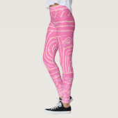 Sumerisches Mesopotamian-Muster rosa Leggings (Links)