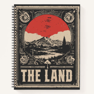 Sumi-e-Aborigine-Landschaft   Sacred Land Portrait Notizblock