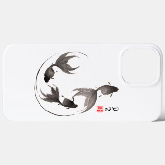 Sumi-e Goldfish Case-Mate iPhone Hülle (Rückseite (Horizontal))