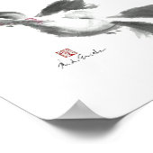 Sumi-e Hummingbird Poster (Ecke)