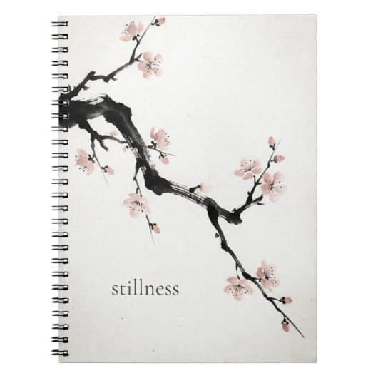 Sumi-E Ink | Cherry Blossom | Mindful Notebook Notizblock (Vorderseite)