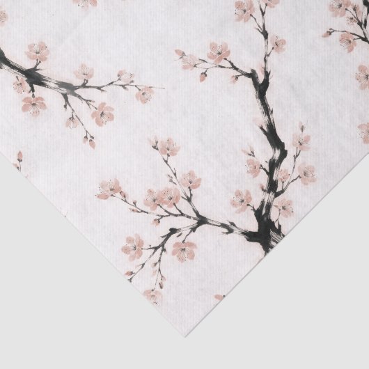 Sumi-E Ink | Cherry Blossom | Seidenpapier (Ausschnitt)