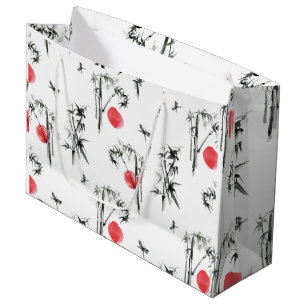 Sumi-e japanische Tintenmalerei Große Geschenktüte