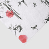 Sumi-e japanische Tintenmalerei Seidenpapier (Detail)