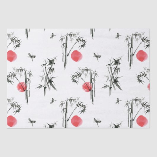 Sumi-e japanische Tintenmalerei Seidenpapier (Vorderseite)