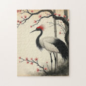 Sumi-E Red-Crowned Crane Puzzle (Vertikal)