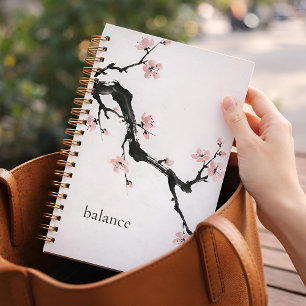 Sumi-E-Tinte Kirschblüte Achtsamkeit Planer