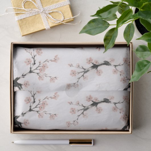 Sumi-E-Tinte | Kirschblüte | Seidenpapier (Geschenk)