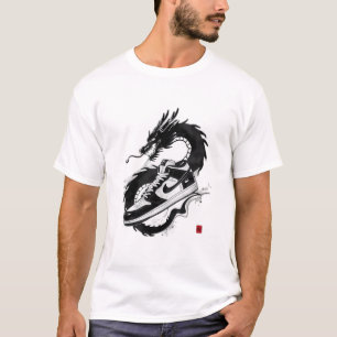 Sumi-e-Tusche-Wash-Sneaker-Kunst T-Shirt