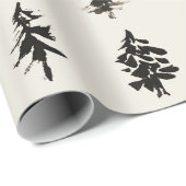 Sumi Ink Trees Geschenkpapier (Rolleneckpunkt)
