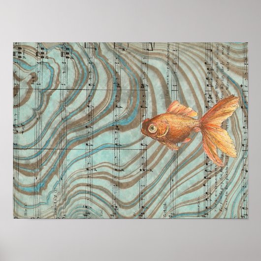 Suminagashi Goldfish Poster (Vorne)