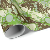 Suminagashi Grüne Marmorpapier Muster Geschenkpapier (Rolleneckpunkt)