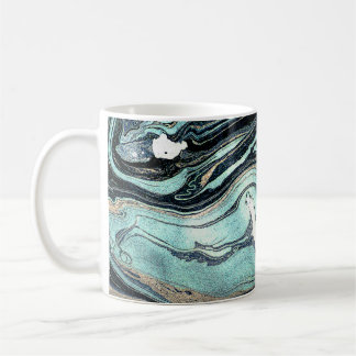Suminagashi, japanische Marmorkunst. Kaffeetasse