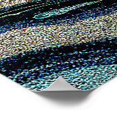 Suminagashi, japanische Marmorkunst. Poster (Ecke)