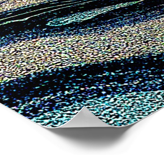 Suminagashi, japanische Marmorkunst. Poster (Ecke)