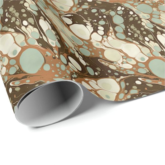 Suminagashi Marbled Paper Replica Geschenkpapier (Rolleneckpunkt)