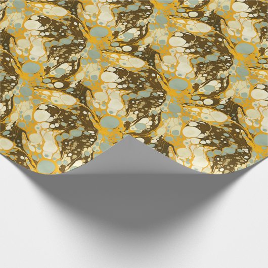 Suminagashi Marbling Art Pattern Geschenkpapier (Ecke)