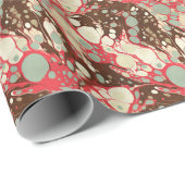 Suminagashi Paper Classic Muster Pink Geschenkpapier (Rolleneckpunkt)