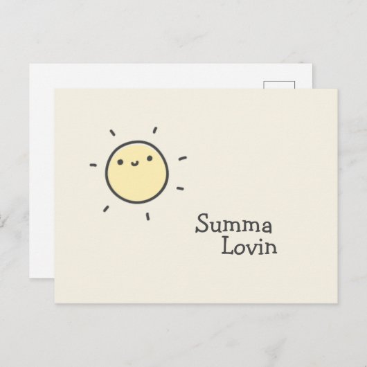 Summa Lovin - Niedlich Sun Postkarte (Vorne/Hinten)