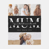 Summe 4 Foto Collage personalisiert Fleecedecke (Vorderseite)