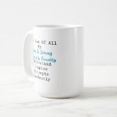 Summe der Freude Schüler verstehen komplexe Mathem Kaffeetasse (Vorderseite Links)