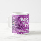 Summe des Jahres Foto Sterne hell lila Tasse (Vorderseite Links)