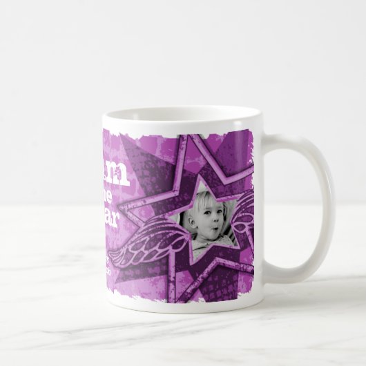 Summe des Jahres Foto Sterne hell lila Tasse (Rechts)