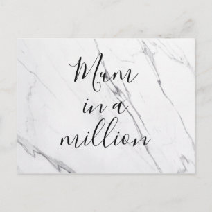 Summe in Mio.   Muttertag aus weißem Marmor Postkarte