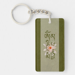 Summen Lotus OM Mani Padme Schlüsselanhänger