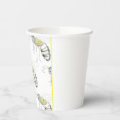 Summen mit Stil – Bienen-Illustrationsbecher Pappbecher (Links)