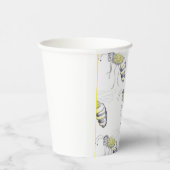Summen mit Stil – Bienen-Illustrationsbecher Pappbecher (Rechts)
